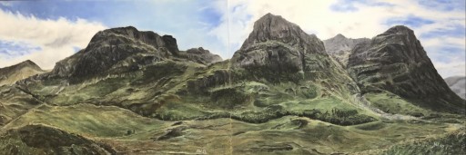 The Three Sisters, Scotland... 50x70 two pieces